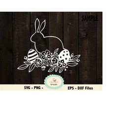 easter bunny paper cut svg, cameo cricut cut files, easter eggs svg, printable rabbit, easter card design, paper cut des