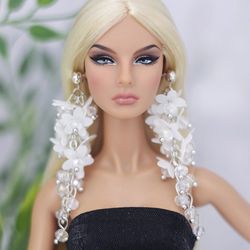 Fashion doll jewelry earrings for Nu face Fashion royalty