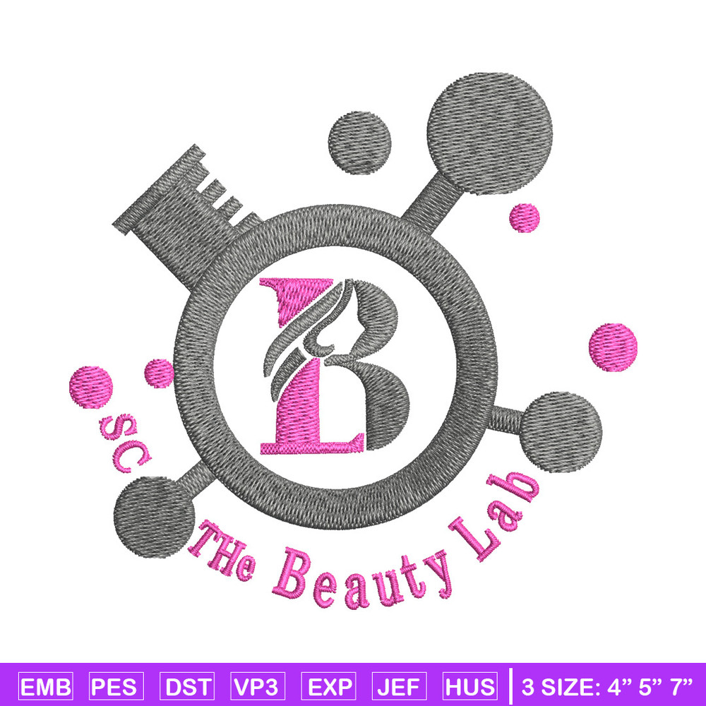 Beauty lab embroidery design, Logo embroidery, Embroidery file, Embroidery shirt, Emb design, Digital download.jpg