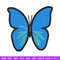 Butterfly blue embroidery design, Butterfly embroidery, Embroidery file, Embroidery shirt, Emb design, Digital download.jpg