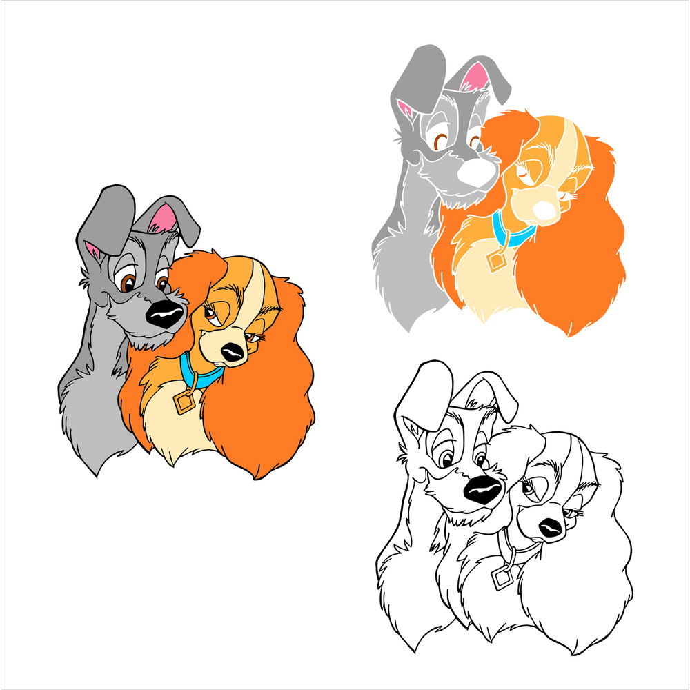 Lady and the Tramp Disney svg png 2.jpg