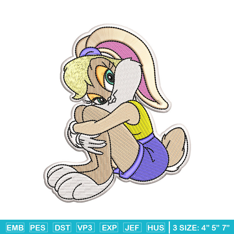 Bunny lady embroidery design, Cartoon embroidery, Embroidery file, Embroidery shirt, Emb design, Digital download.jpg