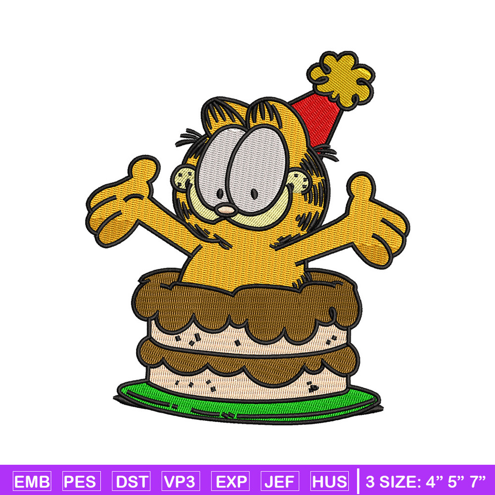 Cat cake embroidery design, Cat anime embroidery, Embroidery file, Embroidery shirt, Emb design, Digital download.jpg