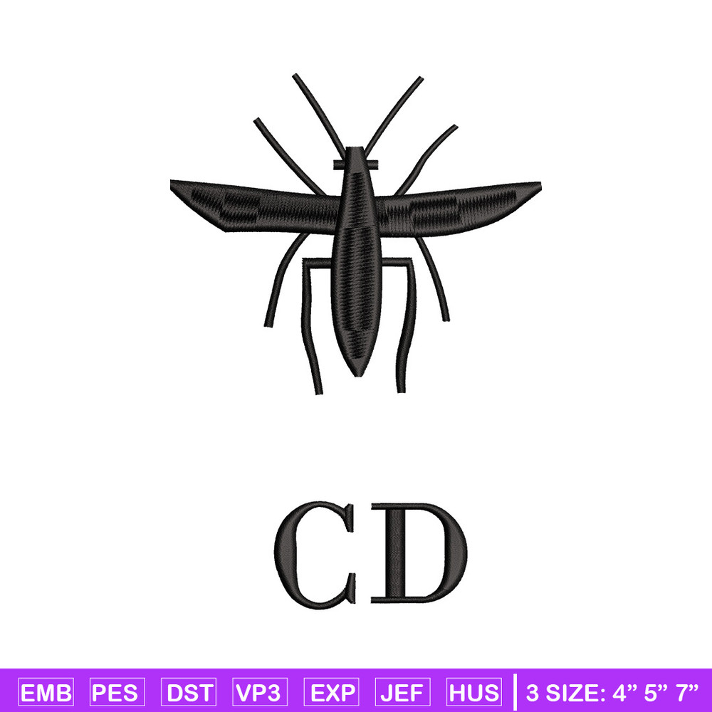 Cd mosquito embroidery design, Logo embroidery, Embroidery file, Embroidery shirt, Emb design, Digital download.jpg