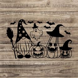 halloween sng, halloween gnome svg, halloween pumpkin svg, gnome svg, pumpkin svg, ghost svg, clipart, svg eps dxf png