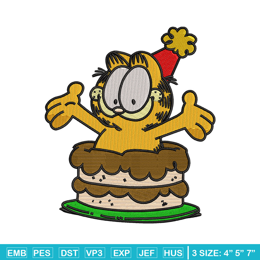 Cat cake embroidery design, Cat anime embroidery, Embroidery file, Embroidery shirt, Emb design, Digital download.jpg