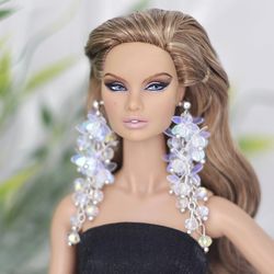 Fashion jewelry earring for doll Nu face Poppy Parker Barbie