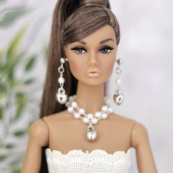 set of jewelry earring and necklace for barbie poppy parker