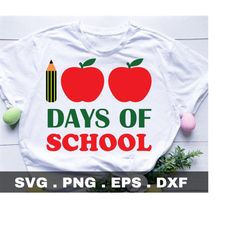 100 days of school svg, 100 days of loving school svg, apple 100 days svg, 100 days svg, 100th day of school, silhouette