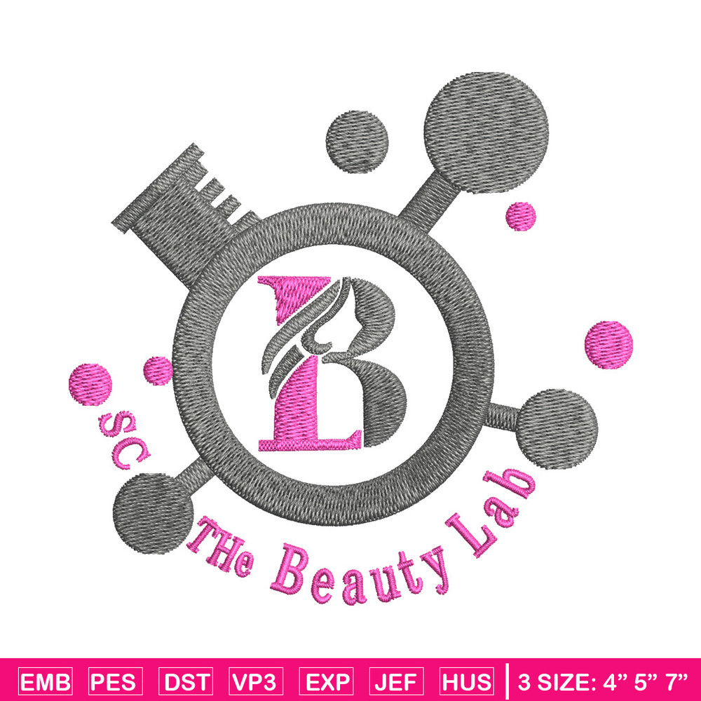 Beauty lab embroidery design, Logo embroidery, Embroidery file, Embroidery shirt, Emb design, Digital download.jpg