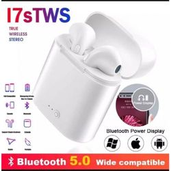 i7s tws earphones dual wireless bluetooth earbuds- white-earbud