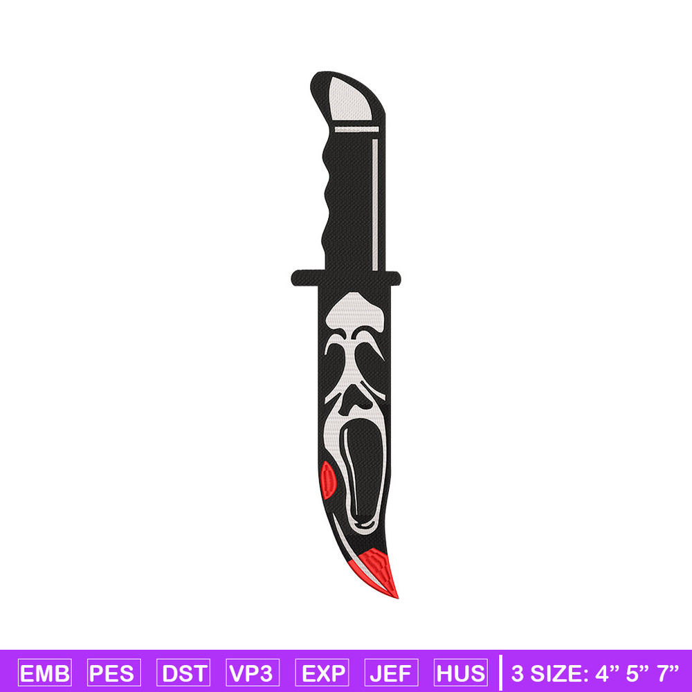 Knife ghost embroidery design, Horror embroidery, Embroidery file,Embroidery shirt, Emb design, Digital download.jpg