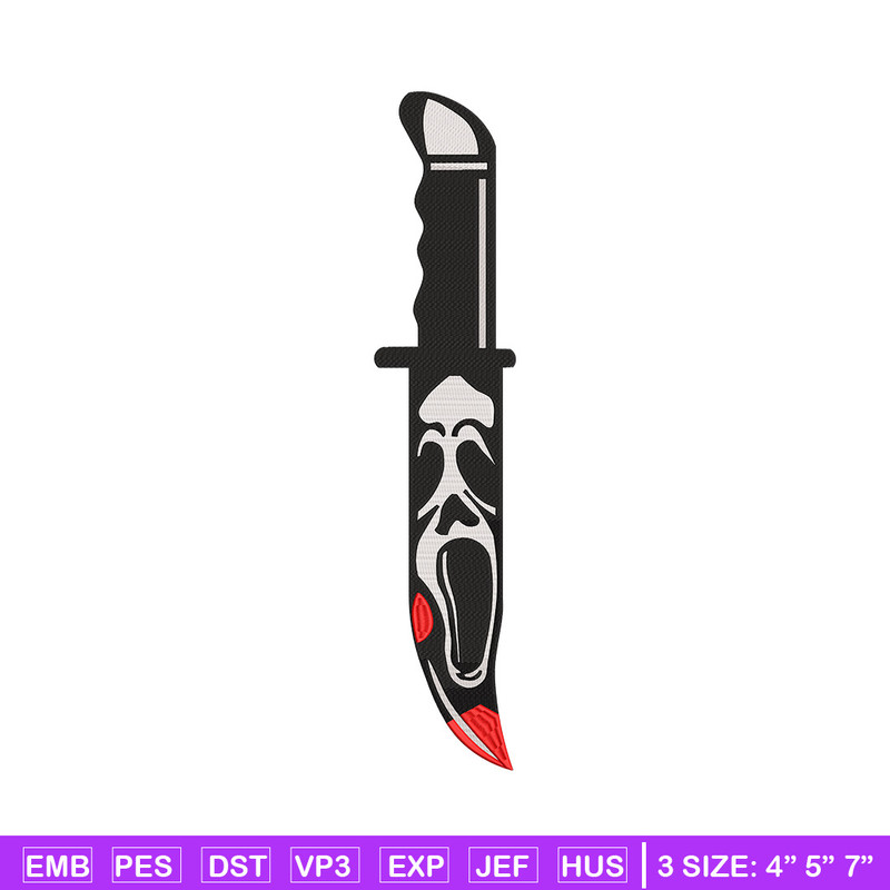 Knife ghost embroidery design, Horror embroidery, Embroidery file,Embroidery shirt, Emb design, Digital download.jpg