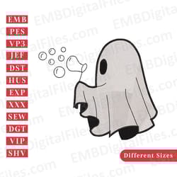 boo jee making bubble halloween embroidery file