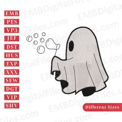 boo jee making bubble halloween embroidery file