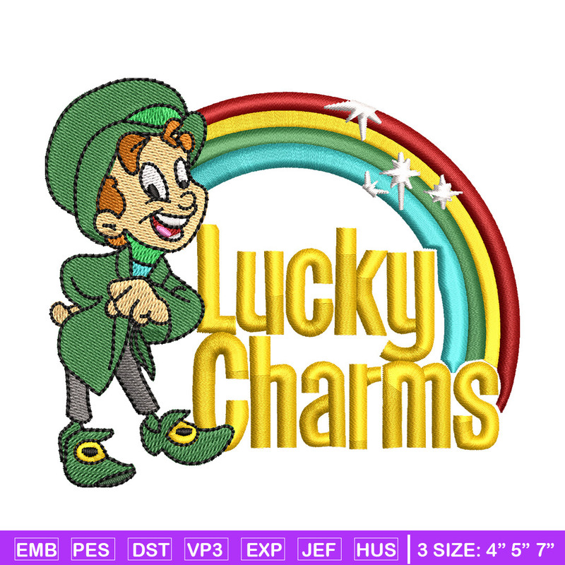 Lucky charms embroidery design, Lucky embroidery, Embroidery file, Embroidery shirt, Emb design,Digital download.jpg