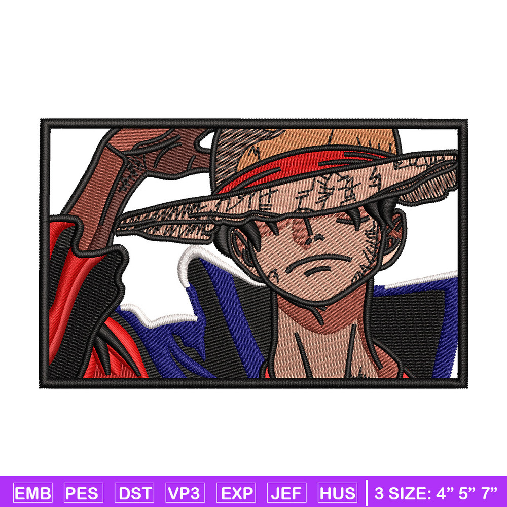 Luffy cool box embroidery design, One piece embroidery, Embroidery file, Embroidery shirt, Emb design, Digital download.jpg