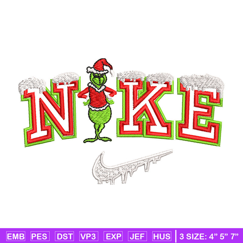 Nike chrismas embroidery design, Chrismas embroidery, Nike design, Embroidery shirt, Embroidery file, Digital download.jpg