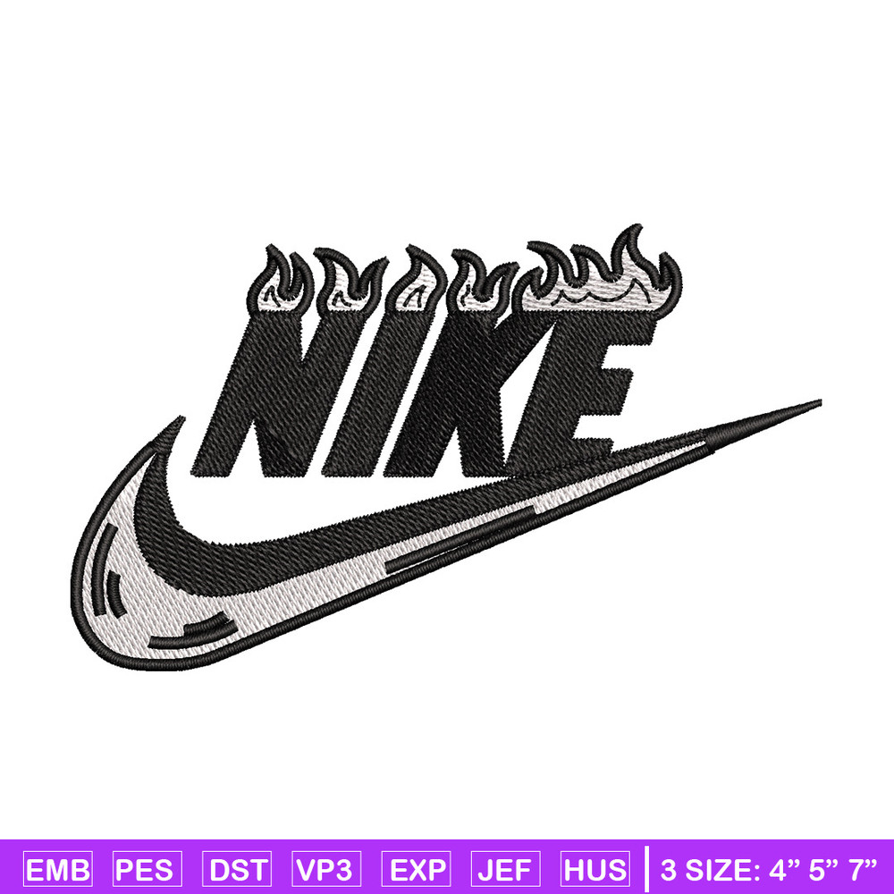 Nike flame embroidery design, Flame embroidery, Nike design, Embroidery shirt, Embroidery file, Digital download.jpg