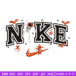 nike pumpkin embroidery design, halloween embroidery, nike design, embroidery file,embroidery shirt, digital download