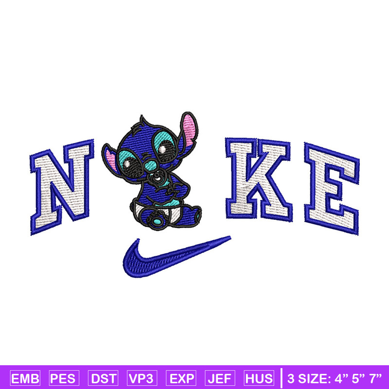 Nike stitch baby embroidery design, Stitch embroidery, Nike design, Embroidery file,Embroidery shirt, Digital download.jpg