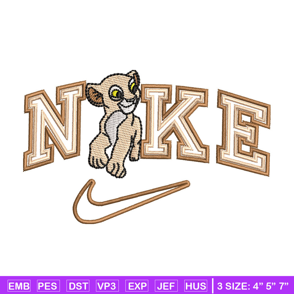 Nike tiger embroidery design, Lion king embroidery, Nike design,Embroidery file,Embroidery shirt,Digital download.jpg