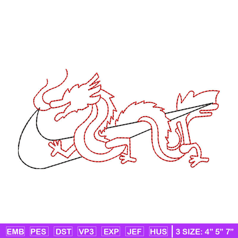 Nike x dragon asian embroidery design, Dragon embroidery, Nike design,Embroidery shirt,Embroidery file, Digital download.jpg