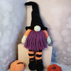 Crochet Halloween Gnome Witcher Interior Toy