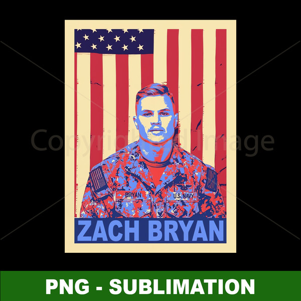 Zach Bryan Flag - Exclusive PNG Download - Perfect for Sublimating Apparel and Decor