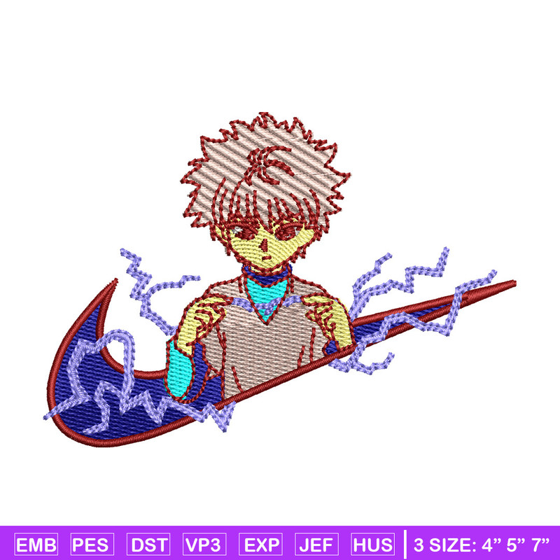 Nike x killua embroidery design, Hxh embroidery, Nike design, Embroidery shirt, Embroidery file, Digital download.jpg