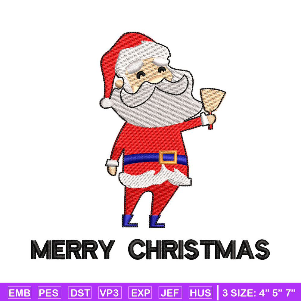 Satan ring bell embroidery design, Chrismas embroidery, Emb design, Embroidery shirt, Embroidery file, Digital download.jpg