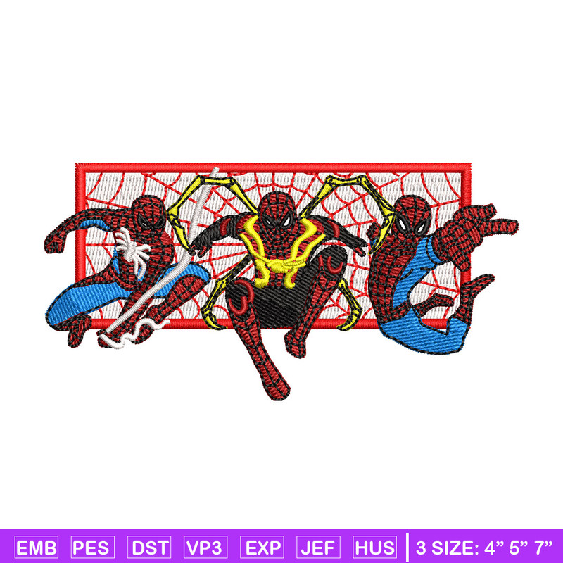 Spiderman box embroidery design, Spiderman embroidery, Emb design, Embroidery shirt, Embroidery file, Digital download.jpg