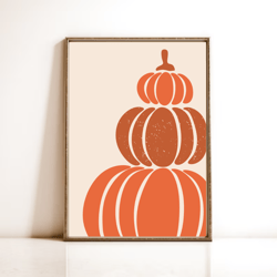 boho pumpkin print| boho fall and autumn seasonal home decor | printable digital wall art