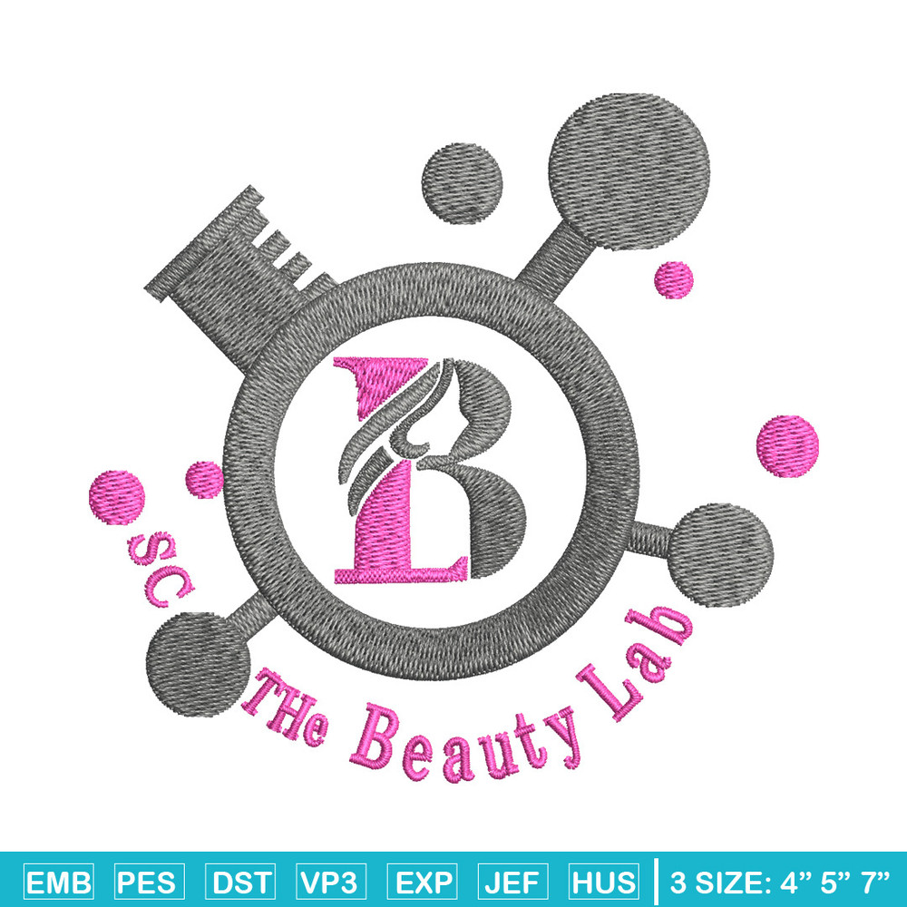 Beauty lab embroidery design, Logo embroidery, Embroidery file, Embroidery shirt, Emb design, Digital download.jpg