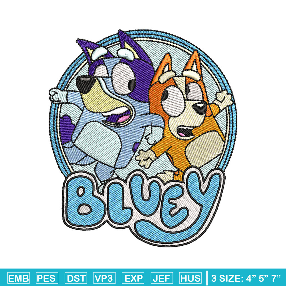 Bluey circle embroidery design, Bluey embroidery, Embroidery file, Embroidery shirt, Emb design, Digital download.jpg