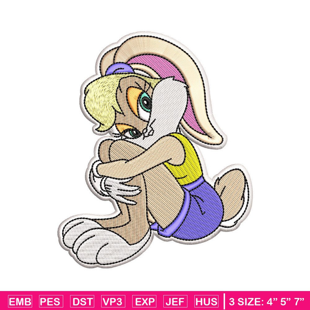 Bunny lady embroidery design, Cartoon embroidery, Embroidery file, Embroidery shirt, Emb design, Digital download.jpg