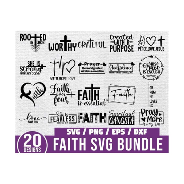 Faith SVG Bundle, Scripture svg, Bible Verses svg, Religious | Inspire ...