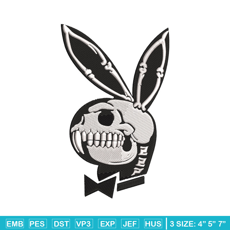Bunny skeleton embroidery design, Logo embroidery, Embroidery file, Embroidery shirt, Emb design, Digital download.jpg