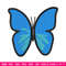 Butterfly blue embroidery design, Butterfly embroidery, Embroidery file, Embroidery shirt, Emb design, Digital download.jpg