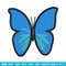 Butterfly blue embroidery design, Butterfly embroidery, Embroidery file, Embroidery shirt, Emb design, Digital download.jpg