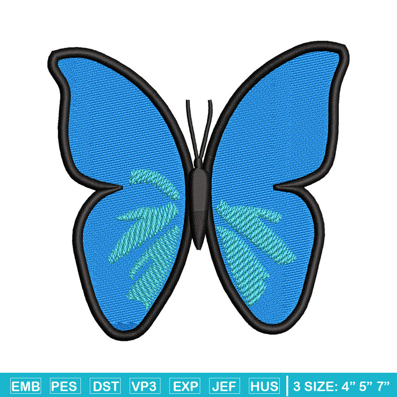 Butterfly blue embroidery design, Butterfly embroidery, Embroidery file, Embroidery shirt, Emb design, Digital download.jpg