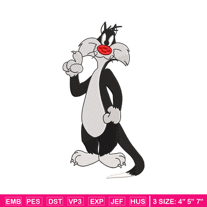 Cat cartoon embroidery design, Cartoon embroidery, Embroidery file, Embroidery shirt, Emb design, Digital download.jpg