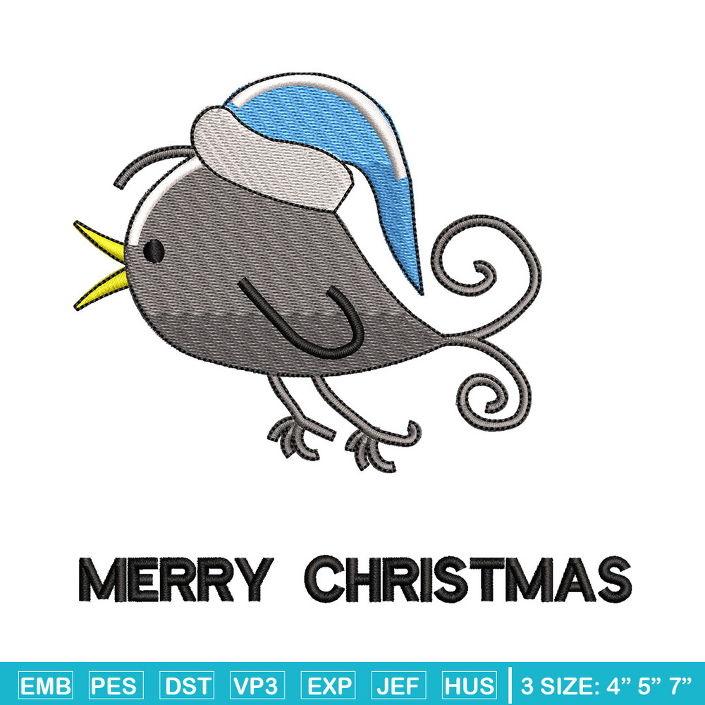 Chrismas bird embroidery design, Chrismas embroidery, Emb design, Embroidery shirt, Embroidery file, Digital download.jpg