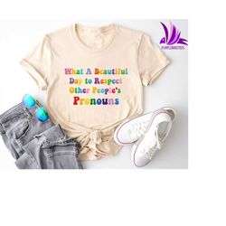 lgbtq shirt, pride month shirt, respect other people's pronouns shirt, love wins shirt, rainbow shirt, gay rights shirt,