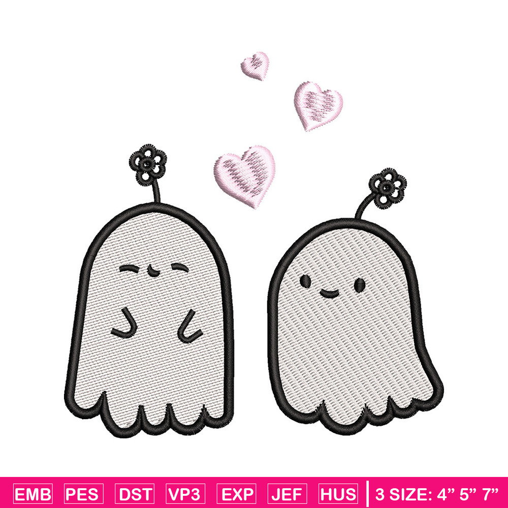 Cute ghost embroidery design, Ghost embroidery, Embroidery file, Embroidery shirt, Emb design, Digital download.jpg