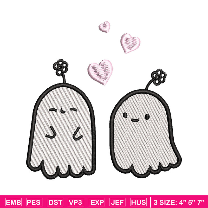 Cute ghost embroidery design, Ghost embroidery, Embroidery file, Embroidery shirt, Emb design, Digital download.jpg