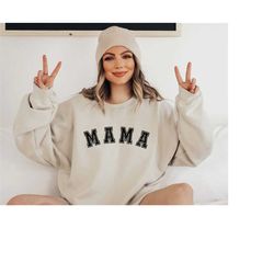 mama sweatshirt, mom life shirt, trending mother's day gift shirt, pregnancy reveal sweatshirt, funny motherhood retro v