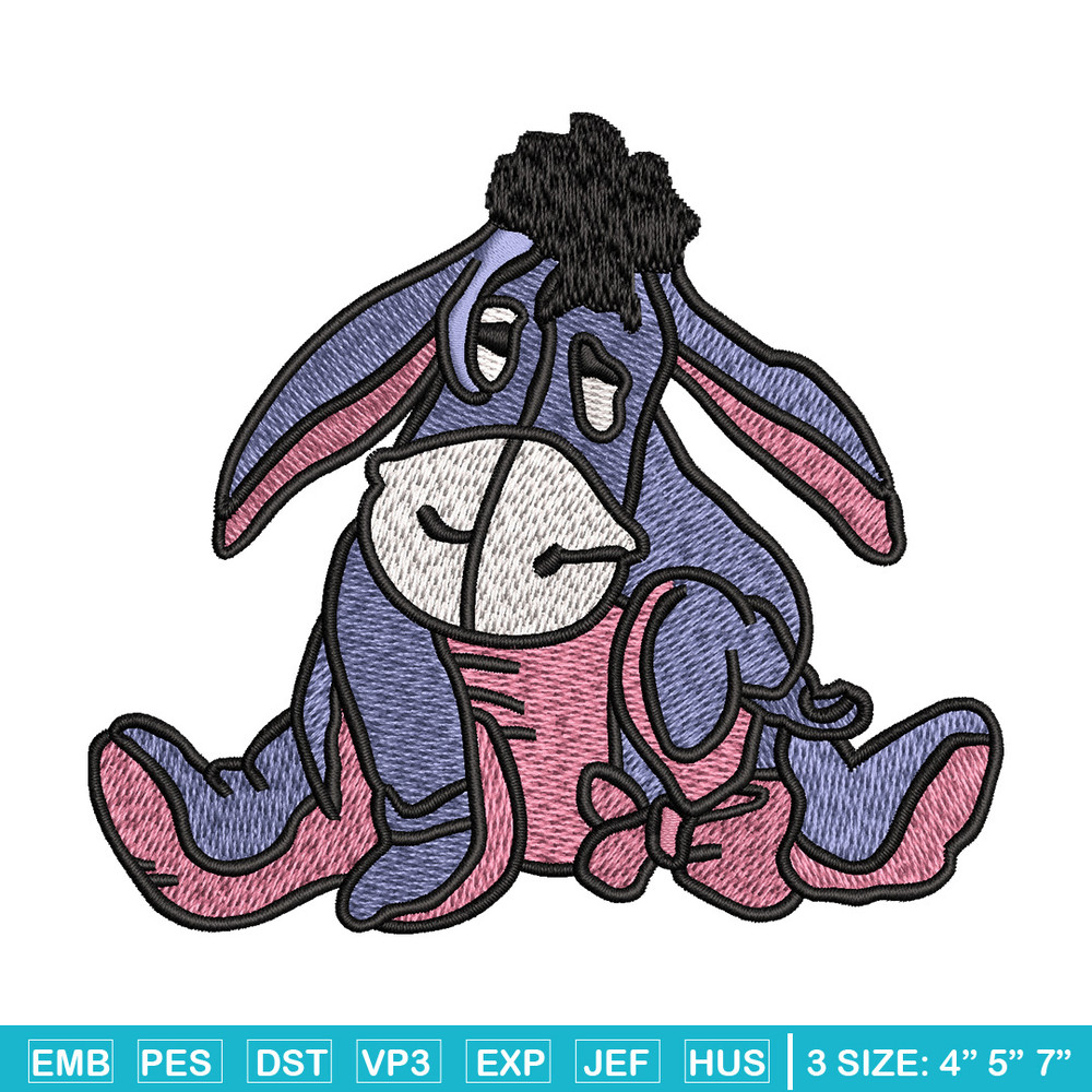 Donky embroidery design, Pooh disney embroidery, Embroidery file, Embroidery shirt, Emb design, Digital download.jpg