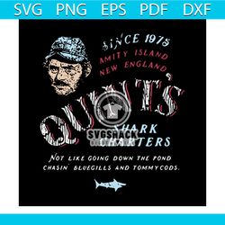 est 1975 quint s shark fishing amity island you svg