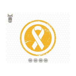 in september we wear gold svg, childhood cancer awareness svg, gold awareness ribbon svg, trendy quotes svg, peace love